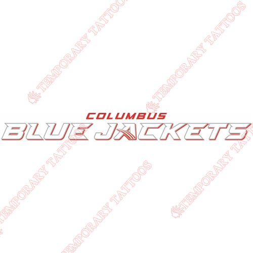 Columbus Blue Jackets Customize Temporary Tattoos Stickers NO.122